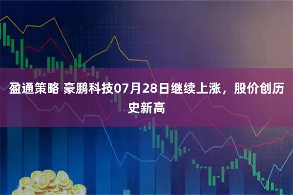 盈通策略 豪鹏科技07月28日继续上涨，股价创历史新高